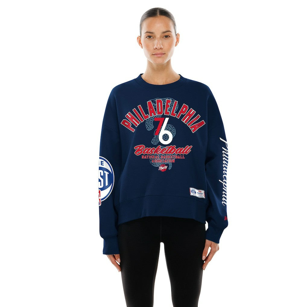 New Era Philadelphia 76ers Women's 2025/26 City Edition Sweatshirt Navy