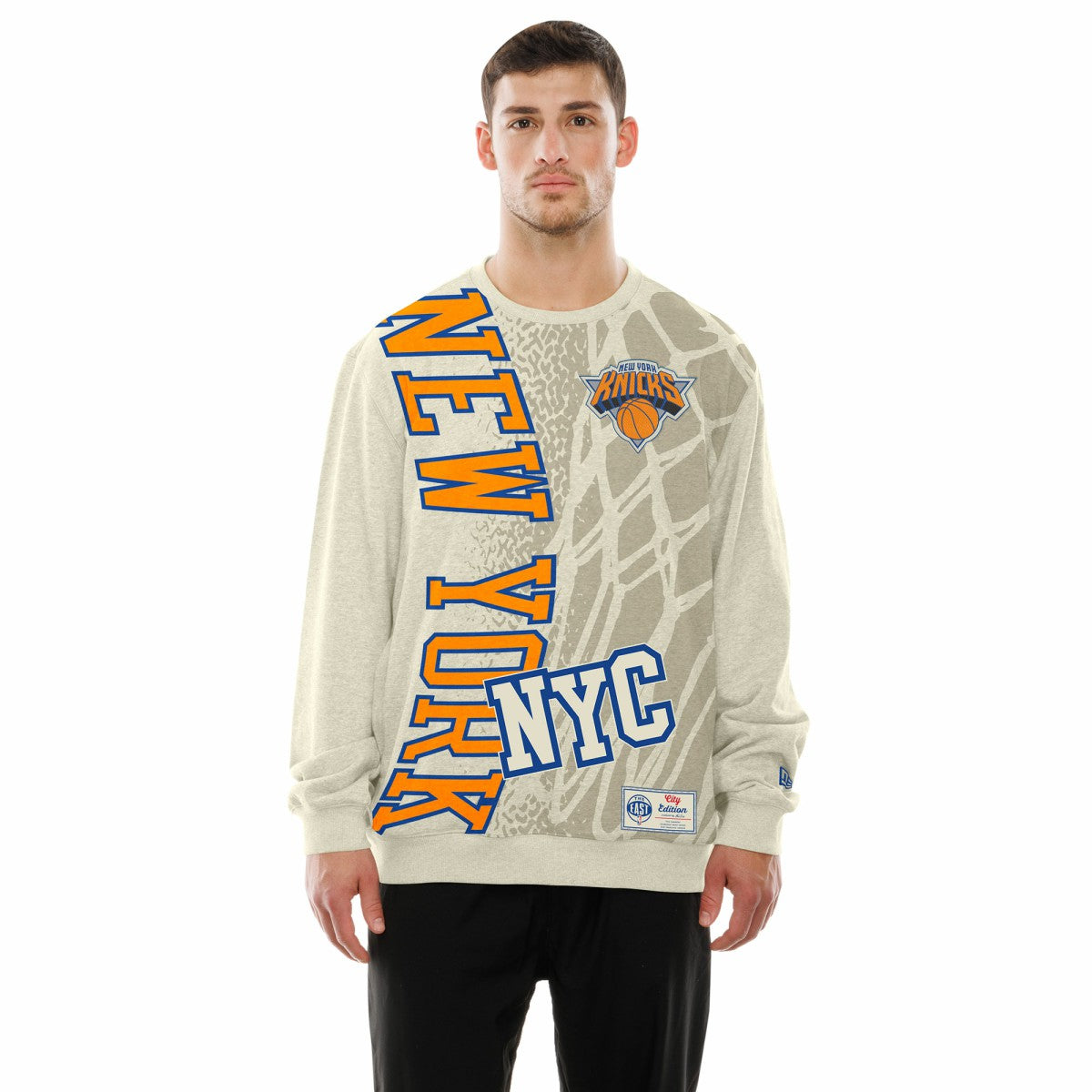 New Era New York Knicks 2025/26 City Edition Sweatshirt Tan