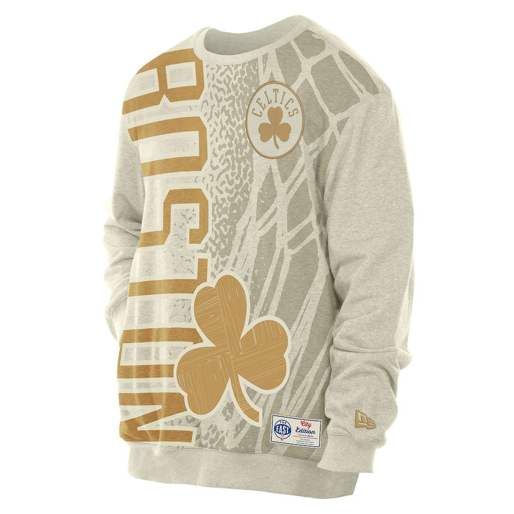 New Era Boston Celtics 2025/26 City Edition Sweatshirt Tan