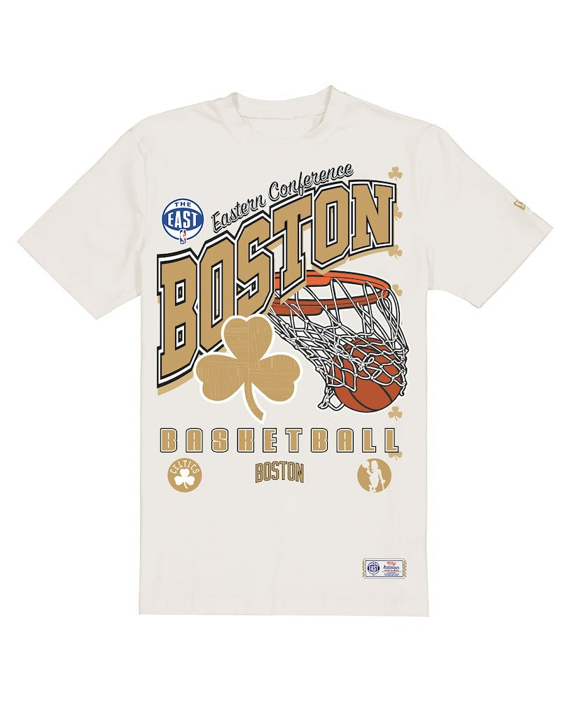 New Era Boston Celtics Oversized City Edition Remix Vintage T-Shirt Cream