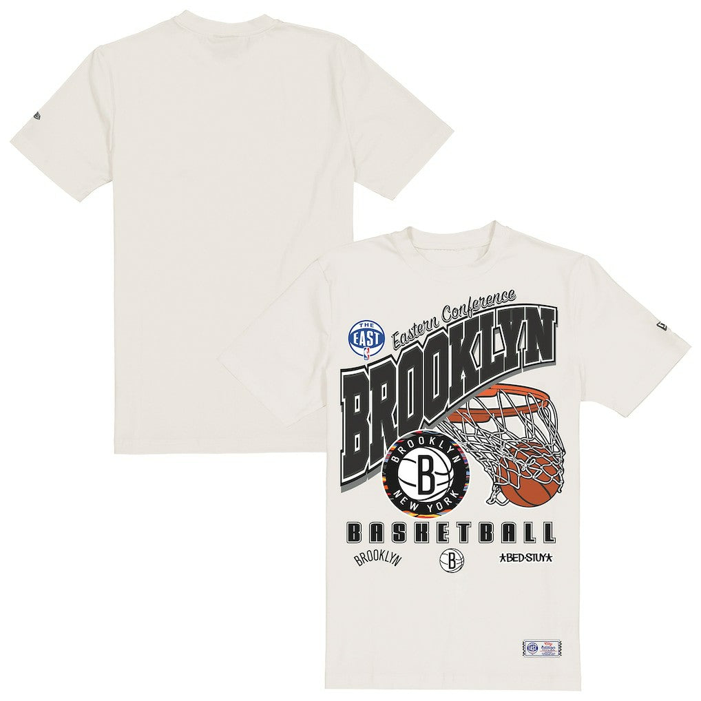 New Era Brooklyn Nets Oversized City Edition Remix Vintage T-Shirt Cream