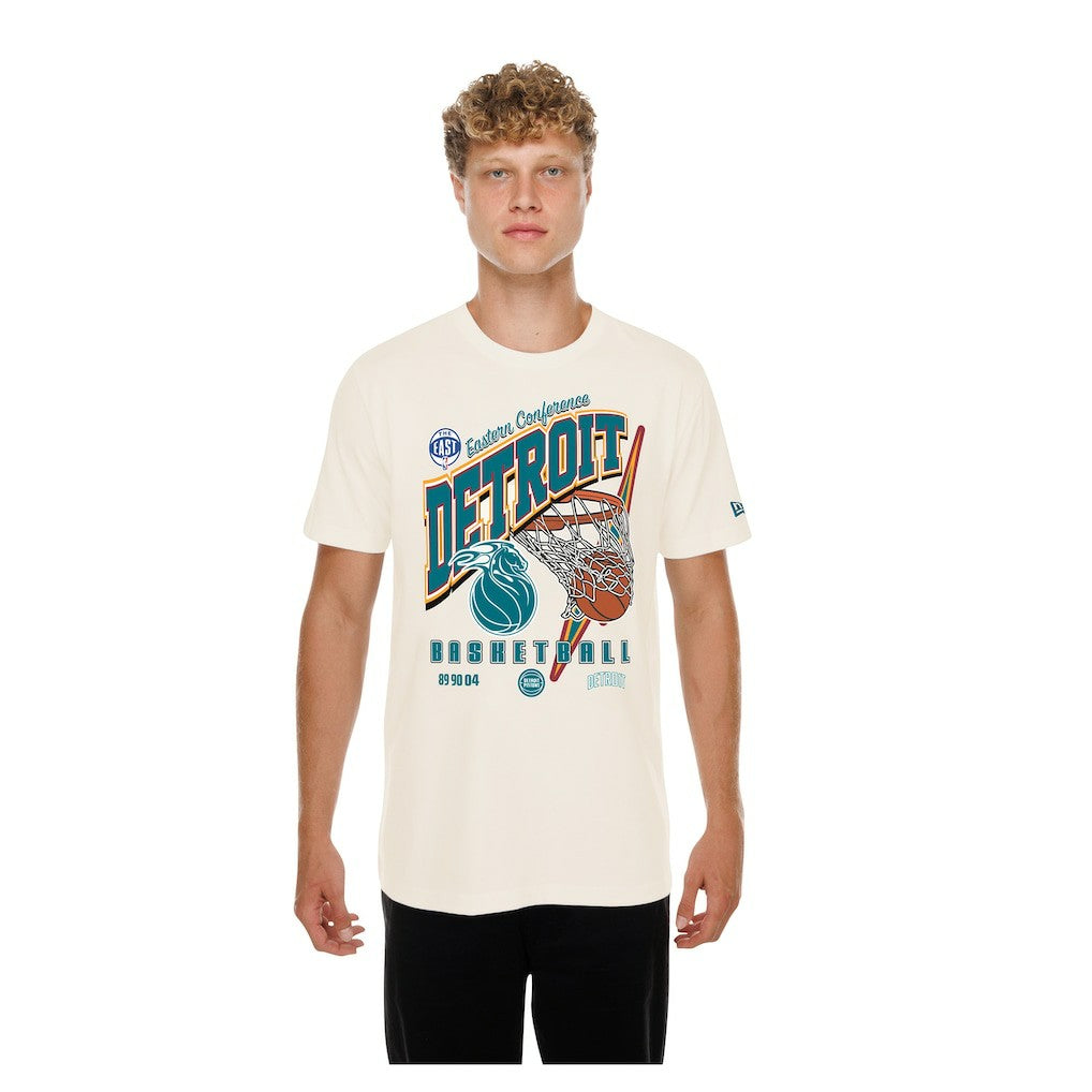 New Era Detroit Pistons Oversized City Edition Remix Vintage T-Shirt Cream