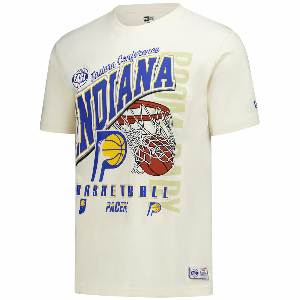 New Era Indiana Pacers Oversized City Edition Remix Vintage T-Shirt Cream