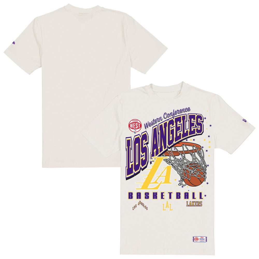 New Era Los Angeles Lakers Oversized City Edition Remix Vintage T-Shirt Cream