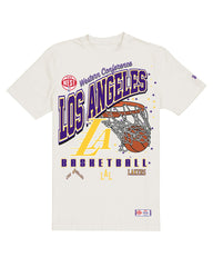 New Era Los Angeles Lakers Oversized City Edition Remix Vintage T-Shirt Cream
