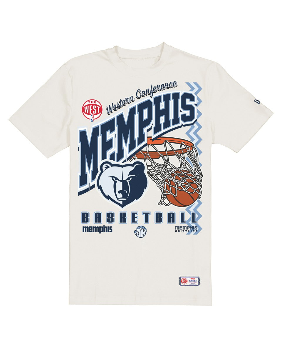 New Era Memphis Grizzlies Oversized City Edition Remix Vintage T-Shirt Cream