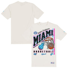 New Era Miami Heat Oversized City Edition Remix Vintage T-Shirt Cream