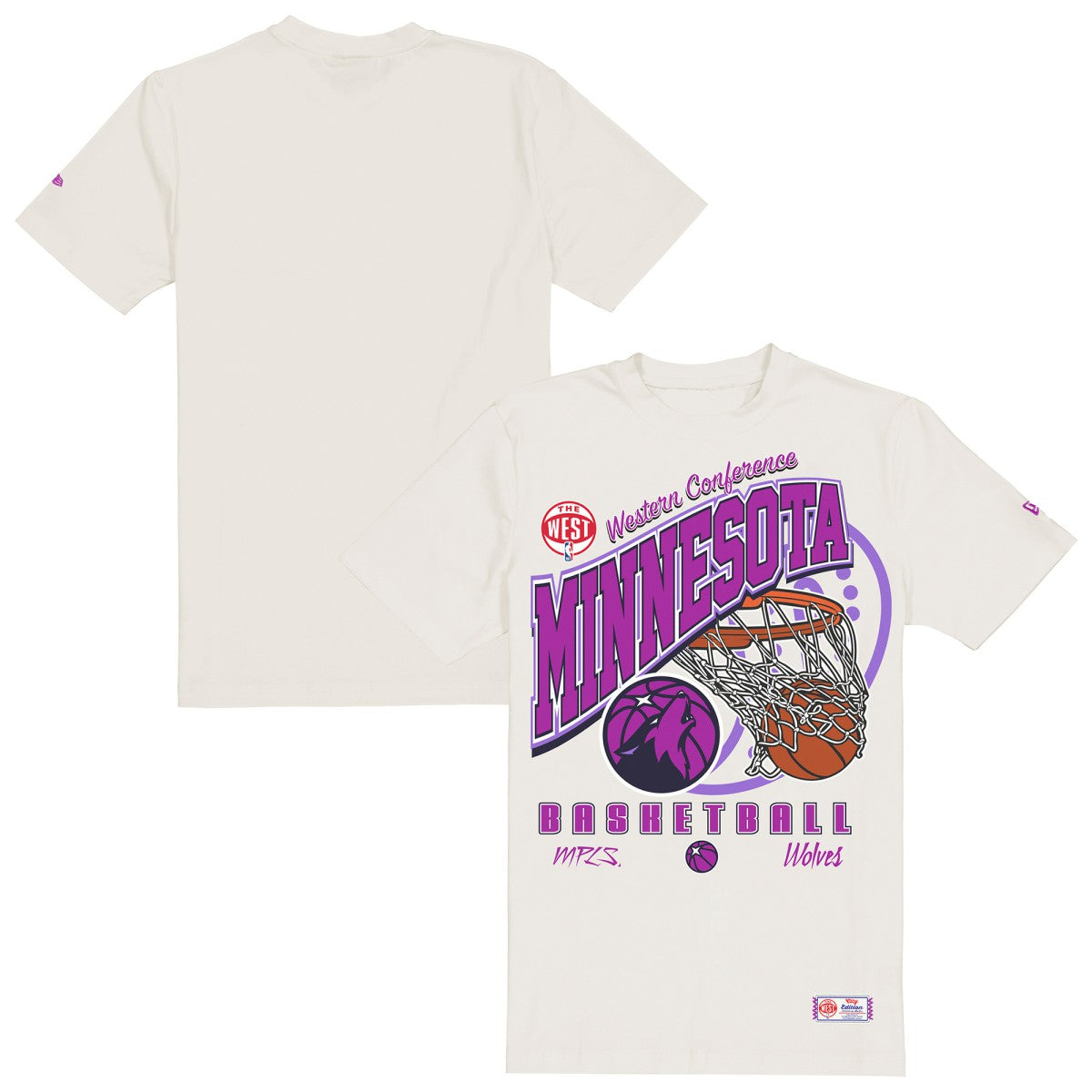 New Era Minnesota Timberwolves Oversized City Edition Remix Vintage T-Shirt Cream