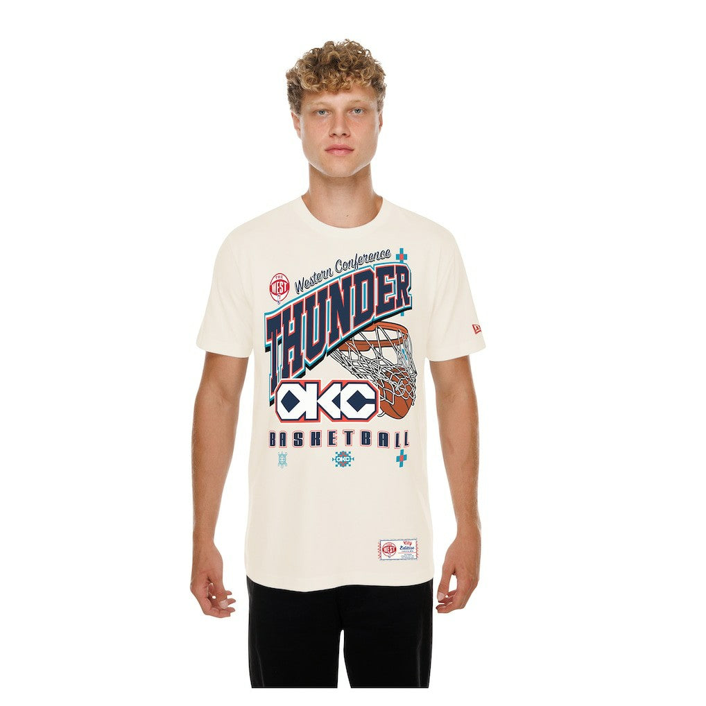 New Era Oklahoma City Thunder Oversized City Edition Remix Vintage T-Shirt Cream