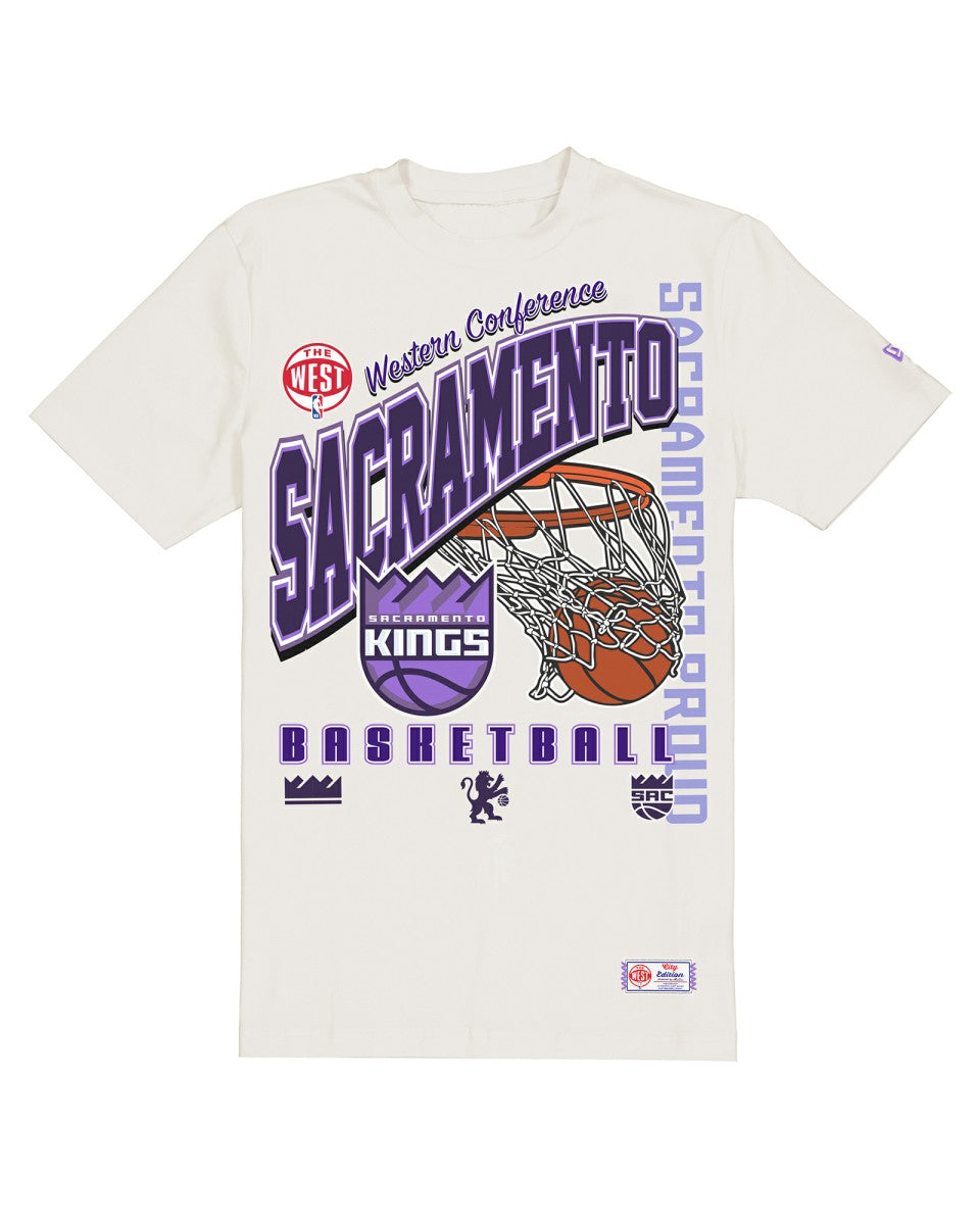 New Era Sacramento Kings Oversized City Edition Remix Vintage T-Shirt Cream