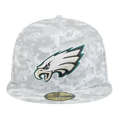 Philadelphia Eagles New Era 2025 Salute to Service Fan Pack 59FIFTY Fitted Hat - White - NFL