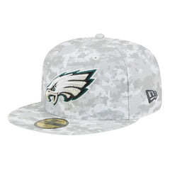 Philadelphia Eagles New Era 2025 Salute to Service Fan Pack 59FIFTY Fitted Hat - White - NFL