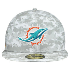 Miami Dolphins New Era 2025 Salute to Service Fan Pack 59FIFTY Fitted Hat - White - NFL
