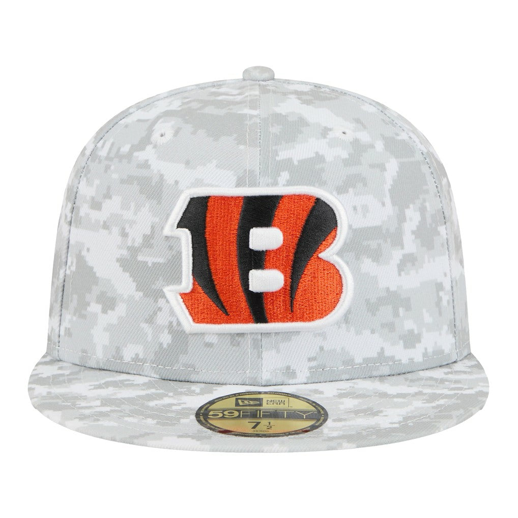 Cincinnati Bengals New Era 2025 Salute to Service Fan Pack 59FIFTY Fitted Hat - White - NFL