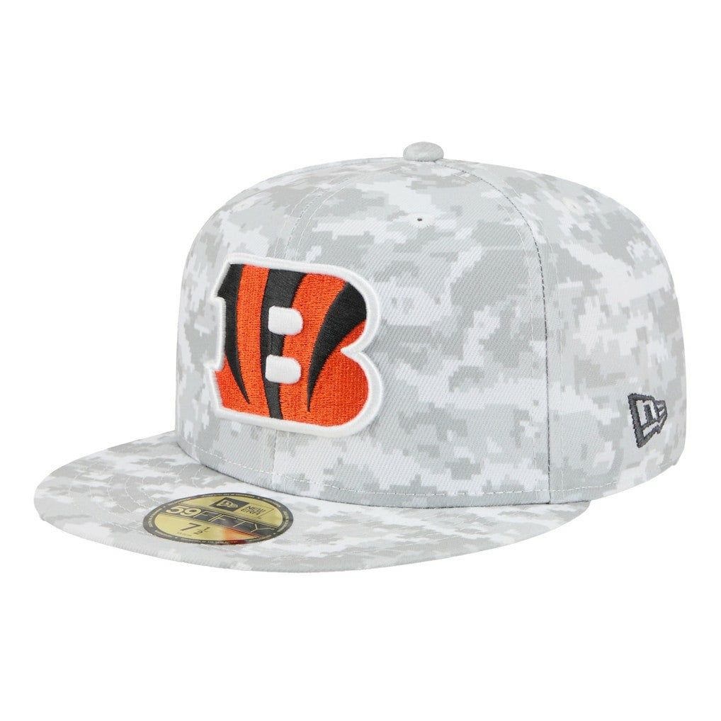 Cincinnati Bengals New Era 2025 Salute to Service Fan Pack 59FIFTY Fitted Hat - White - NFL