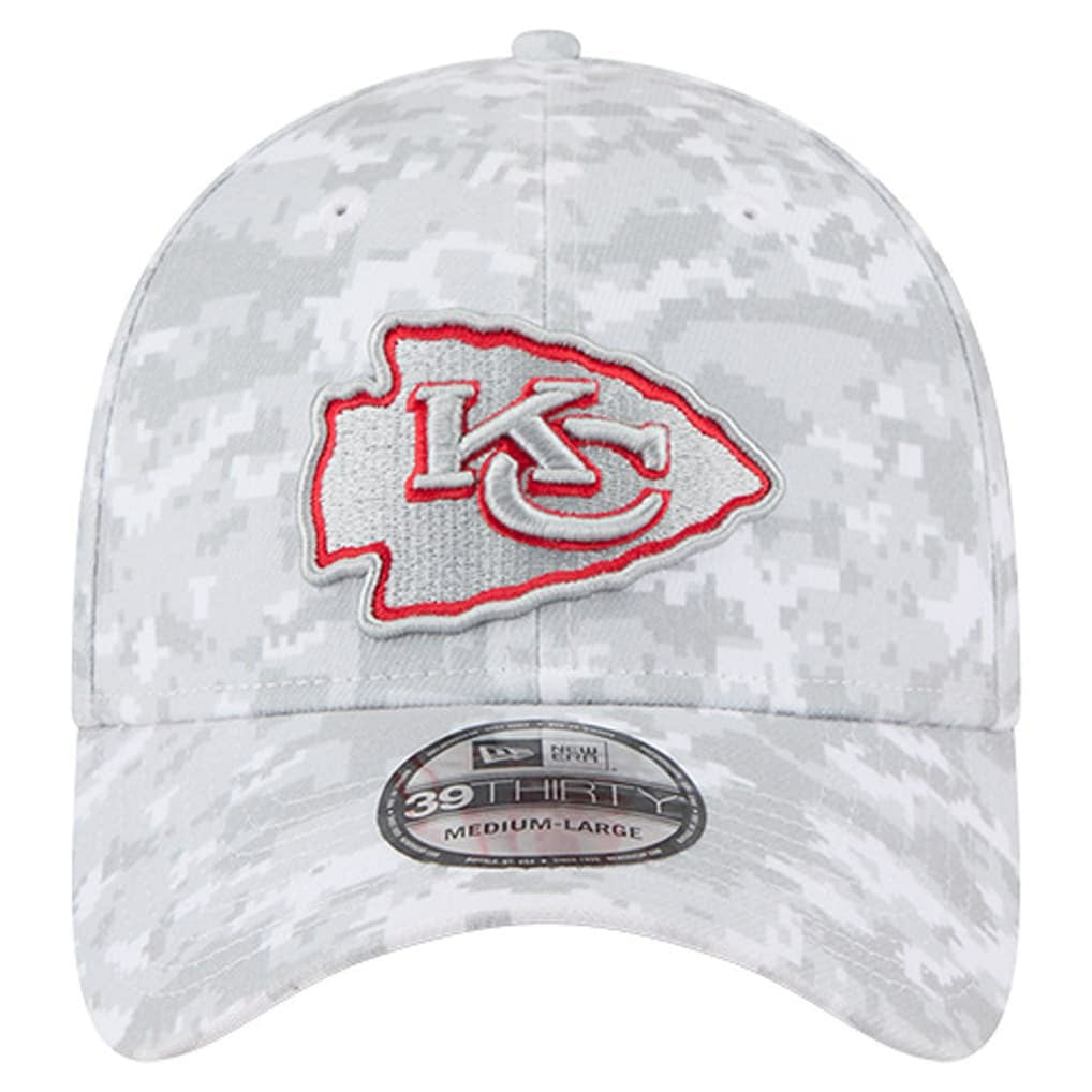 Kansas City Chiefs New Era 2025 Salute to Service Digital Camo Fan Pack 39THIRTY Flex Hat - White - NFL