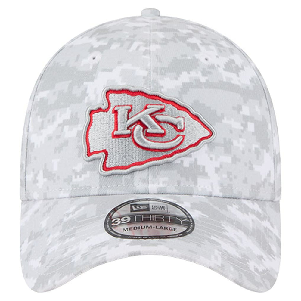 Kansas City Chiefs New Era 2025 Salute to Service Digital Camo Fan Pack 39THIRTY Flex Hat - White - NFL