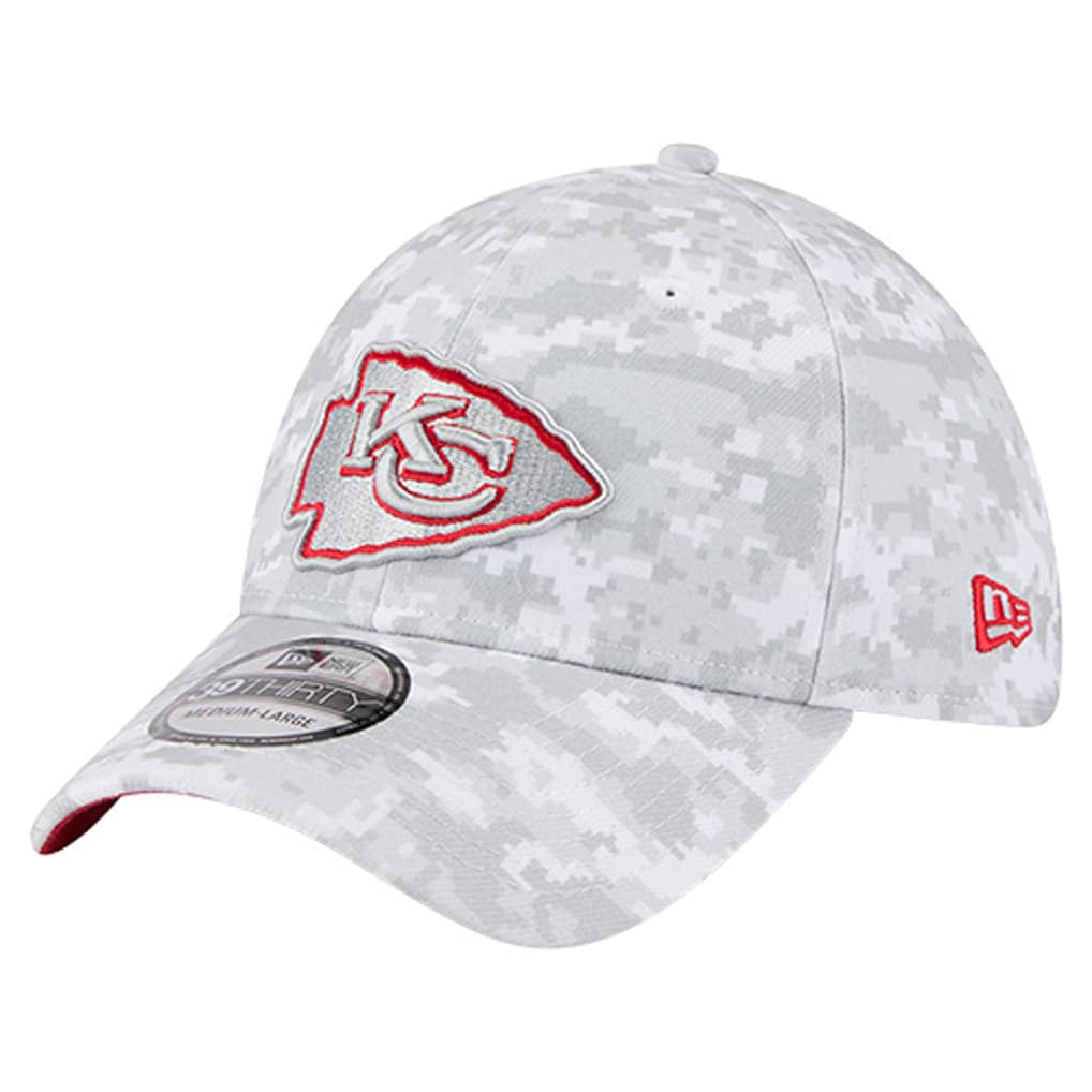 Kansas City Chiefs New Era 2025 Salute to Service Digital Camo Fan Pack 39THIRTY Flex Hat - White - NFL