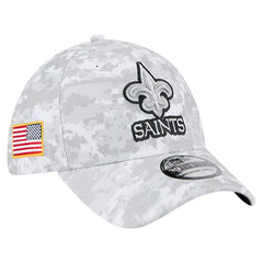 New Orleans Saints New Era 2025 Salute to Service Digital Camo Fan Pack 39THIRTY Flex Hat - White - NFL