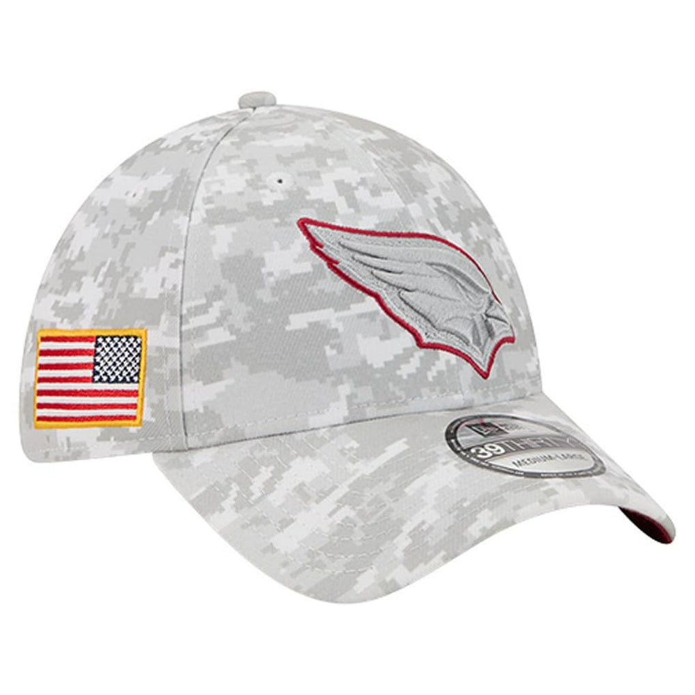 Arizona Cardinals New Era 2025 Salute to Service Digital Camo Fan Pack 39THIRTY Flex Hat - White - NFL
