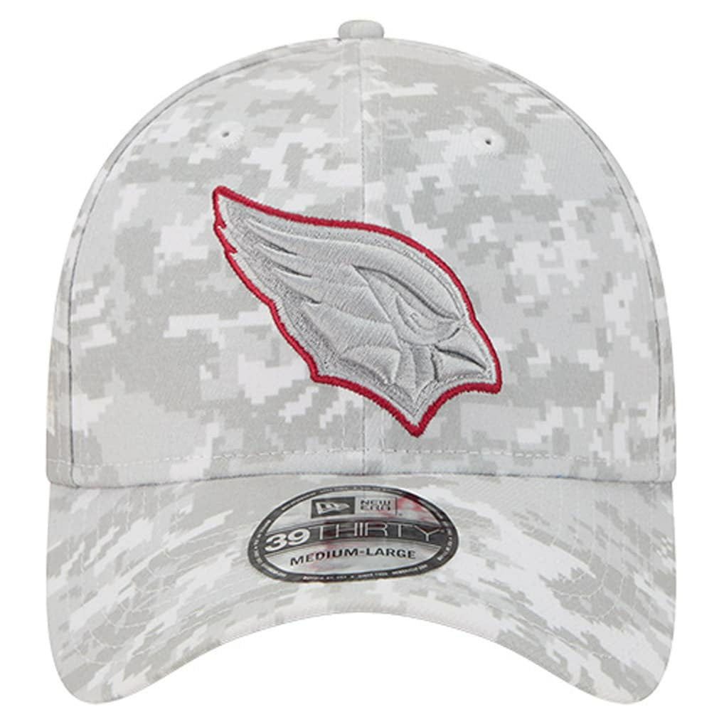 Arizona Cardinals New Era 2025 Salute to Service Digital Camo Fan Pack 39THIRTY Flex Hat - White - NFL