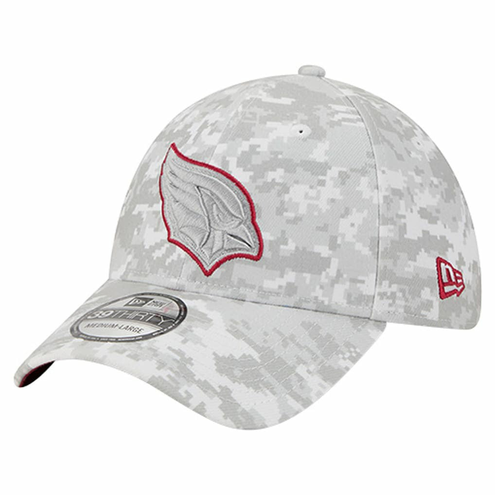 Arizona Cardinals New Era 2025 Salute to Service Digital Camo Fan Pack 39THIRTY Flex Hat - White - NFL