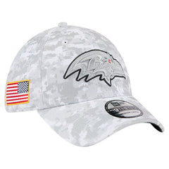 Baltimore Ravens New Era 2025 Salute to Service Digital Camo Fan Pack 39THIRTY Flex Hat - White - NFL