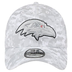 Baltimore Ravens New Era 2025 Salute to Service Digital Camo Fan Pack 39THIRTY Flex Hat - White - NFL