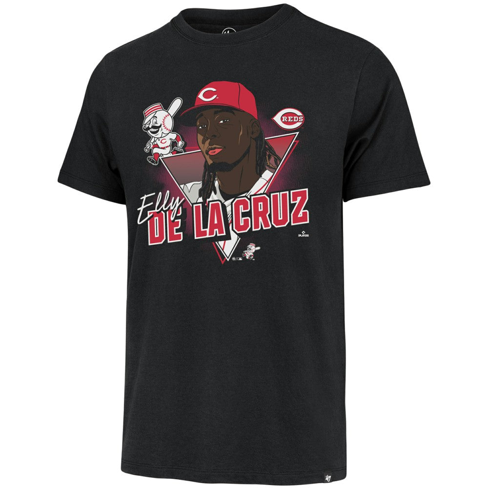 Elly De La Cruz Cincinnati Reds '47 Player Caricature Franklin T-Shirt Outlet