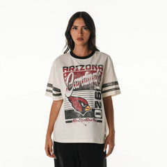 Arizona Cardinals The Wild Collective Women's Vintage Drop Shoulder Oversized Boyfriend T-Shirt - Cream - NFL