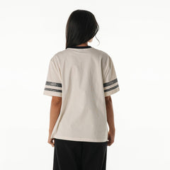 Seattle Seahawks The Wild Collective Women's Vintage Drop Shoulder Oversized Boyfriend T-Shirt - Cream - NFL