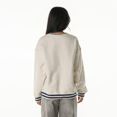 Indianapolis Colts The Wild Collective Women's Oversized Vintage French Terry Sweatshirt - Cream - NFL