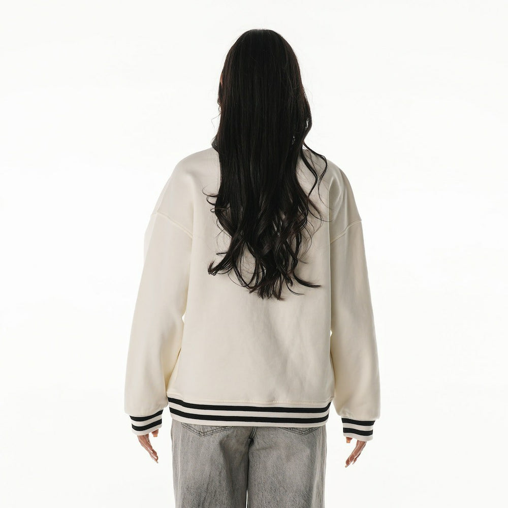 Las Vegas Raiders The Wild Collective Women's Oversized Vintage French Terry Sweatshirt - Cream - NFL