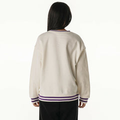 Minnesota Vikings The Wild Collective Women's Oversized Vintage French Terry Sweatshirt - Cream - NFL
