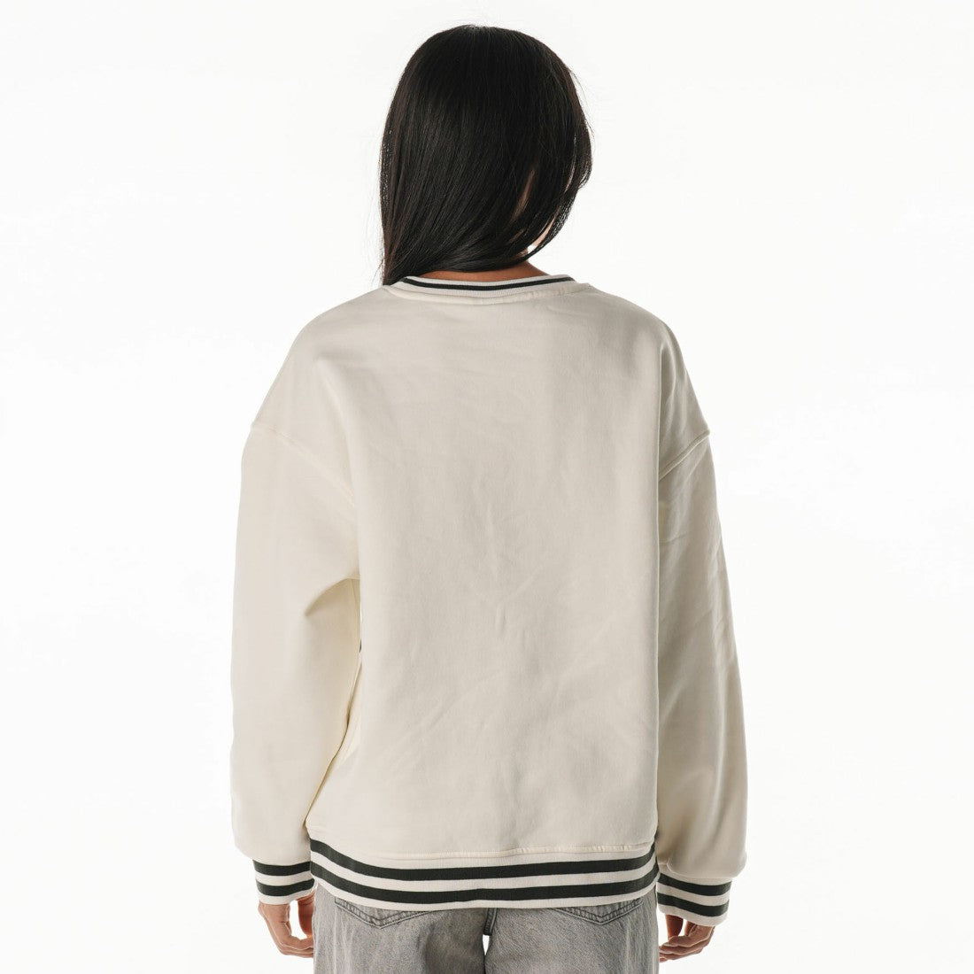 Green Bay Packers The Wild Collective Women's Oversized Vintage French Terry Sweatshirt - Cream - NFL