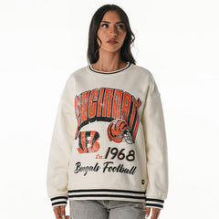 Cincinnati Bengals The Wild Collective Women's Oversized Vintage French Terry Sweatshirt - Cream - NFL