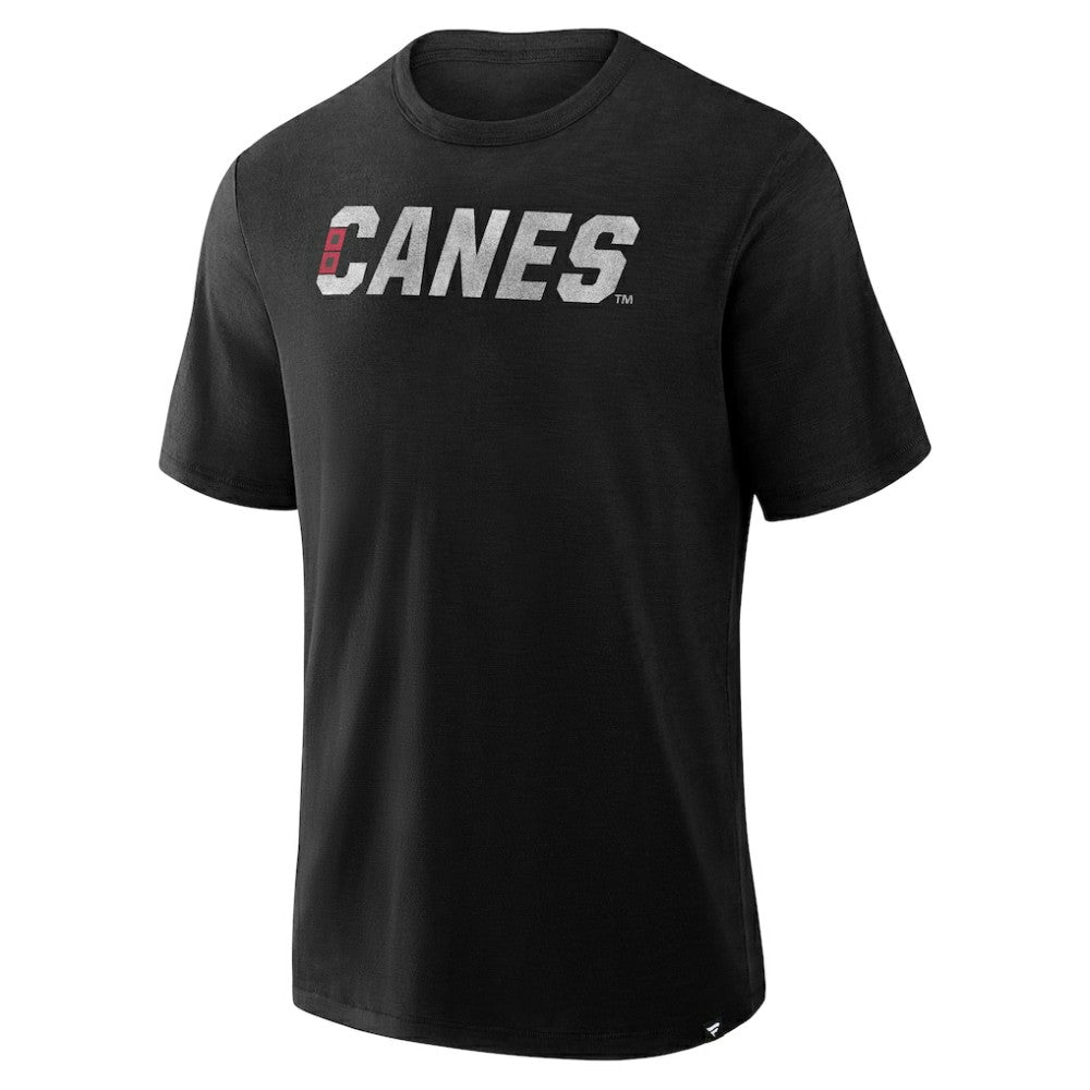 Carolina Hurricanes Fanatics Play Distressed Wordmark Stadium Slub T-Shirt - Black | Fanatics Clearance