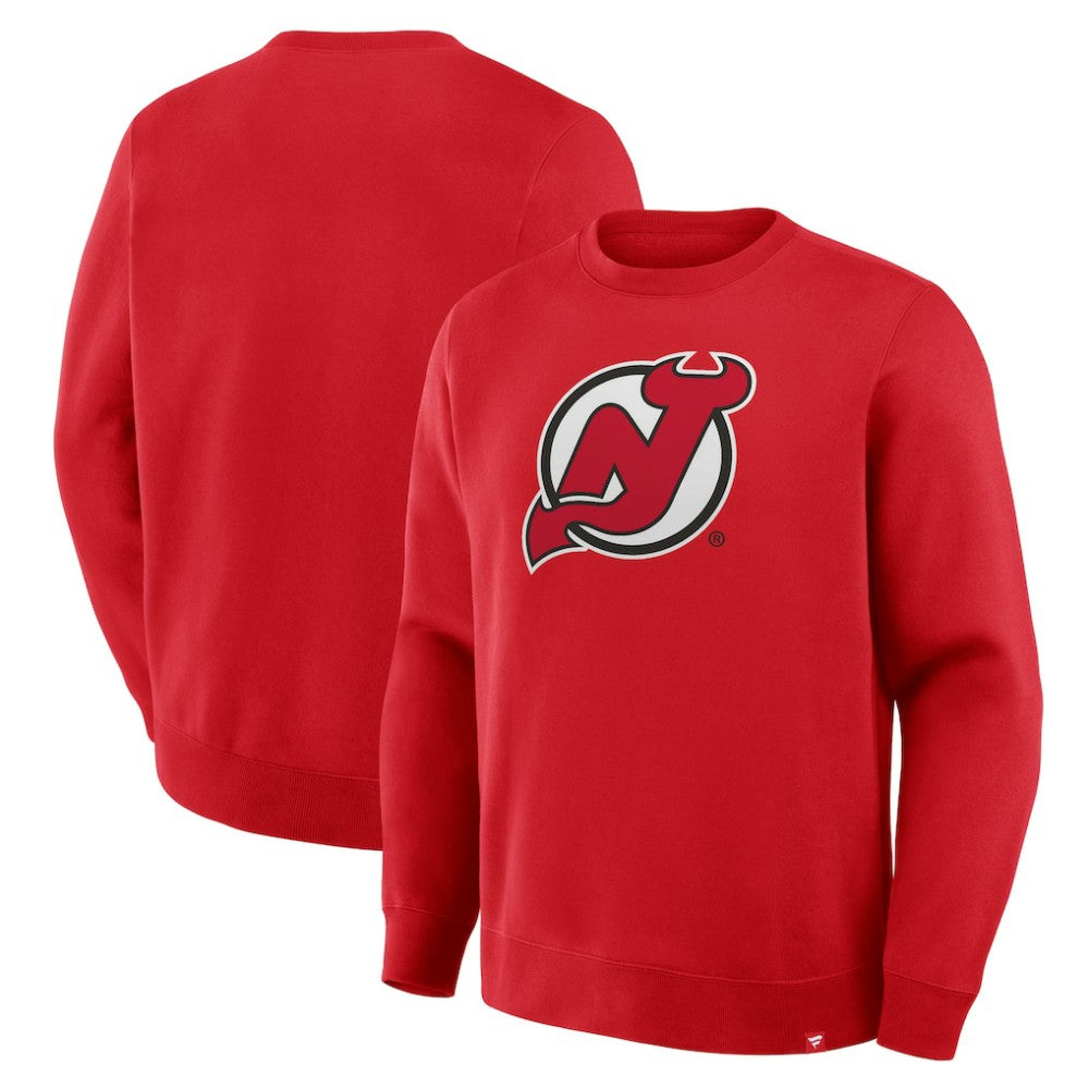 New Jersey Devils Fanatics Essential Legacy Sweatshirt - Red | Fanatics Clearance