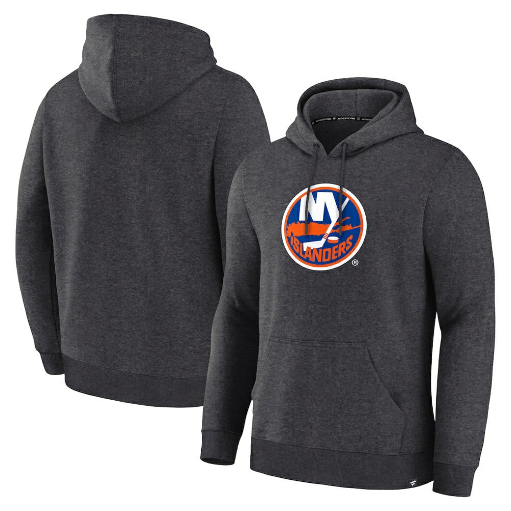 New York Islanders Fanatics Essential Hoodie - Heather Charcoal | Fanatics sale