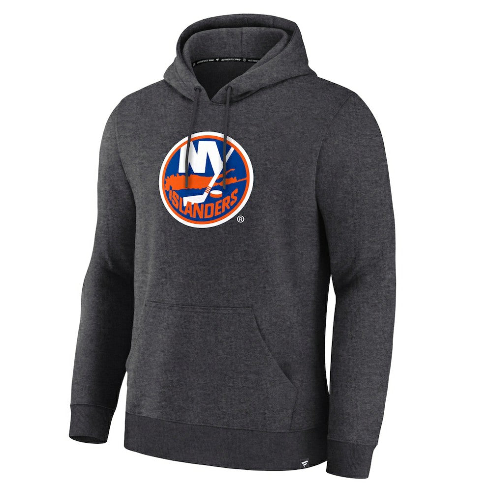 New York Islanders Fanatics Essential Hoodie - Heather Charcoal | Fanatics sale
