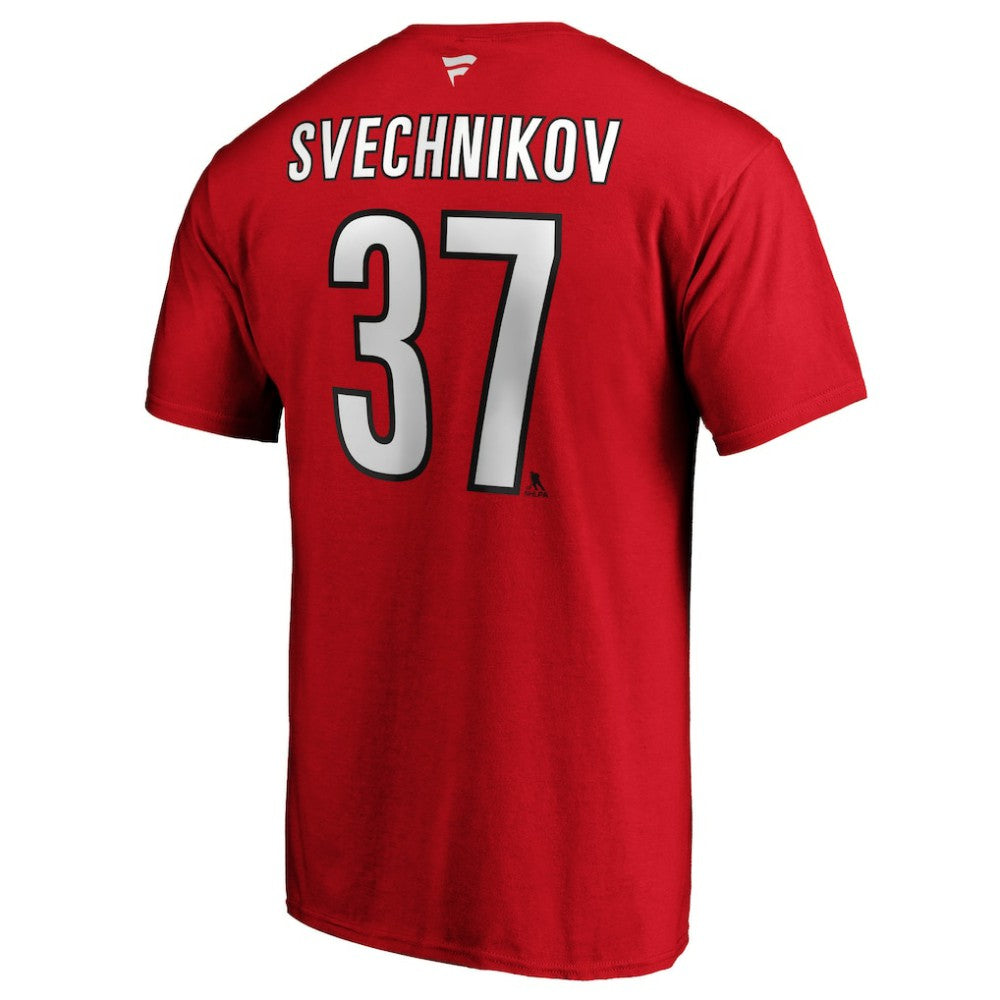 Andrei Svechnikov Carolina Hurricanes Fanatics Authentic Stack Name & Number T-Shirt - Red | Fanatics sale