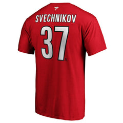 Andrei Svechnikov Carolina Hurricanes Fanatics Authentic Stack Name & Number T-Shirt - Red | Fanatics sale