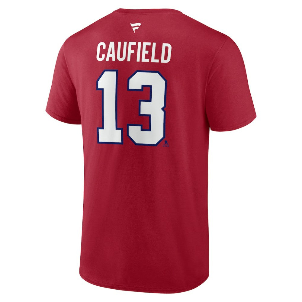 Cole Caufield Montreal Canadiens Fanatics Authentic Stack Name & Number T-Shirt - Red | Fanatics sale