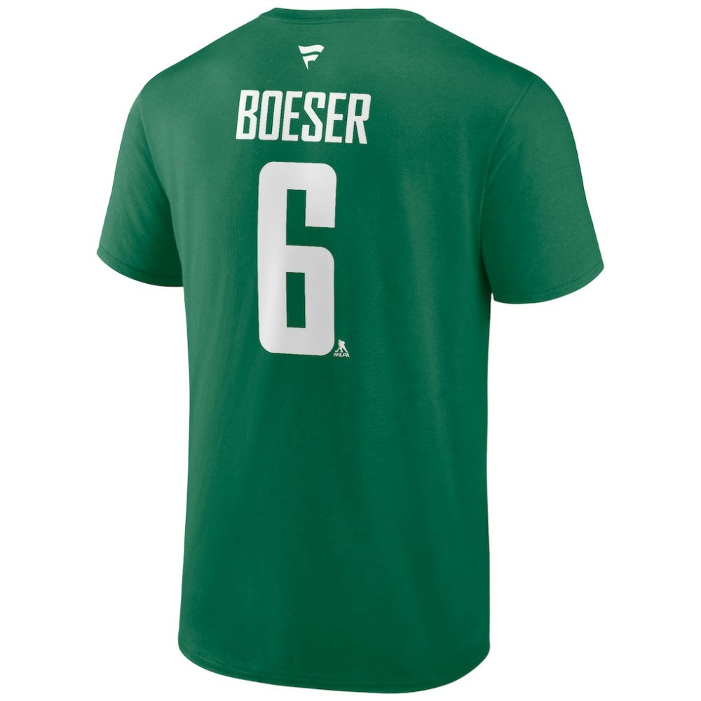 Brock Boeser Vancouver Canucks Fanatics Authentic Stack Name & Number T-Shirt - Green | Fanatics Clearance