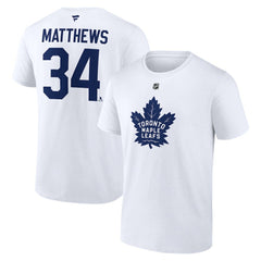 Auston Matthews Toronto Maple Leafs Fanatics Authentic Stack Name & Number T-Shirt - White | Fanatics discount