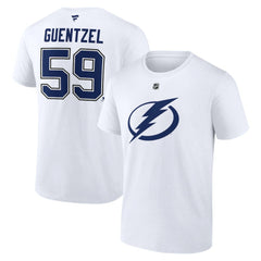 Jake Guentzel Tampa Bay Lightning Fanatics Authentic Stack Name & Number T-Shirt - White | Fanatics near me