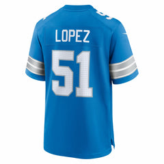 Roy Lopez Detroit Lions Team Game Jersey - Blue - Nike