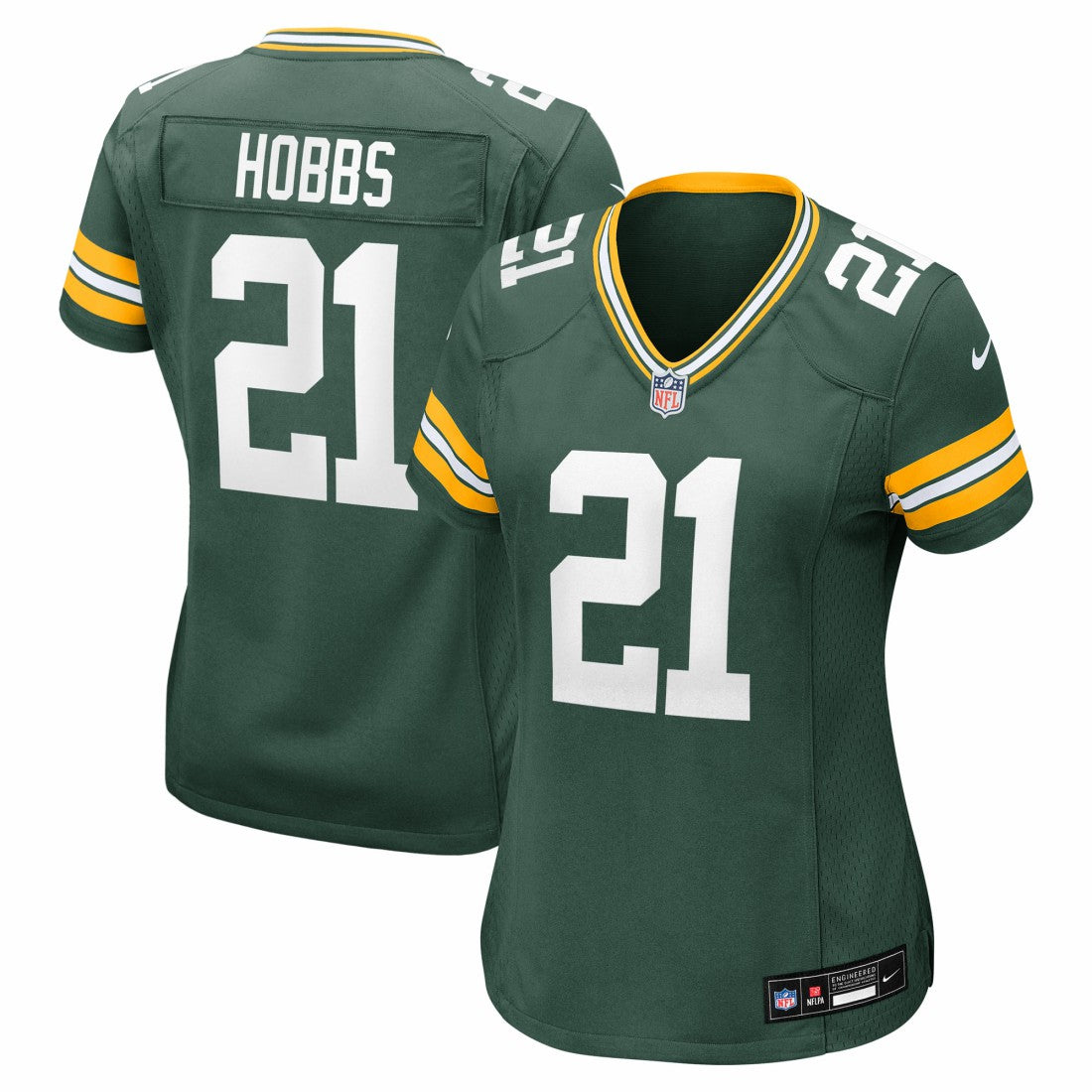 Nate Hobbs Green Bay Packers Women's Team Game Jersey - Green - Nike