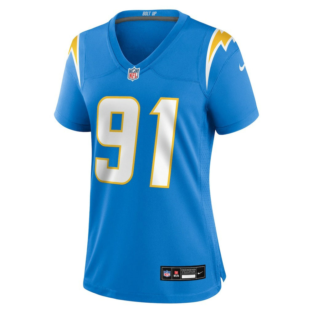 Da'Shawn Hand Los Angeles Chargers Women's Team Game Jersey - Powder Blue - Nike