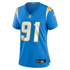 Da'Shawn Hand Los Angeles Chargers Women's Team Game Jersey - Powder Blue - Nike